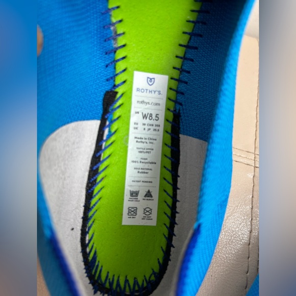 Rothy's The Flat Peacock Blue Retired Color Size 8.5 - Picture 8 of 9